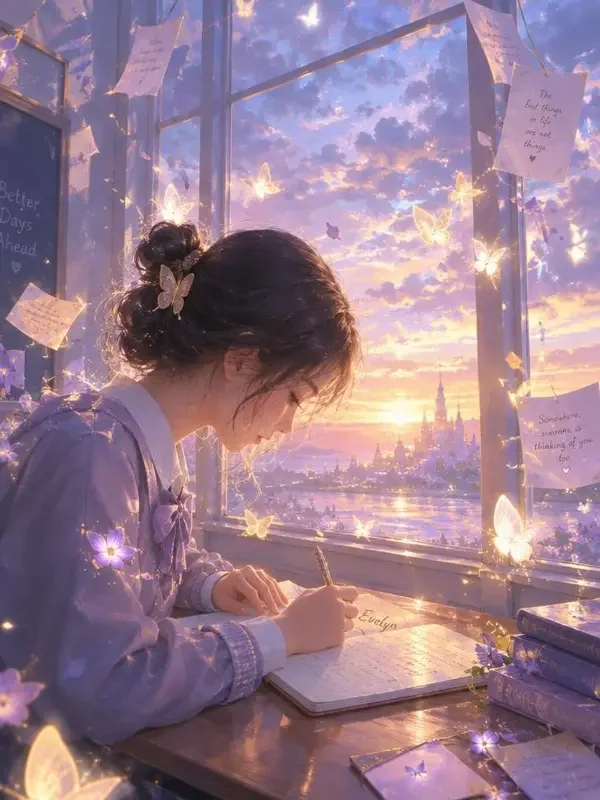 红果官网《你的名字藏我心上》封面，少年暗恋的青春唯美插画